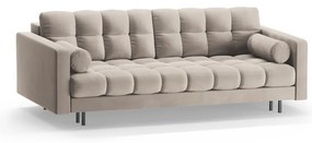 Бежов кадифен разтегателен диван с място за съхранение 222 cm Bali – Cosmopolitan Design