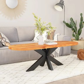 370083 vidaXL Плот за маса, 90x40x2,5 см, овален, масивна акация