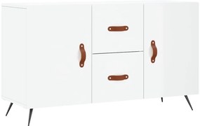 828142 vidaXL Сайдборд, бял гланц, 100x36x60 см, инженерно дърво