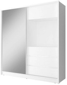 Плъзгащ се гардероб Sharp - дължина: 200 см - бял