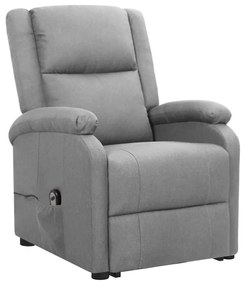 329699 vidaXL Изправящ стол, светлосив, текстил