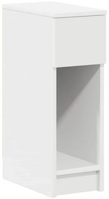 858695 vidaXL Нощно шкафче с чекмедже в бяло 20x36x60 cm