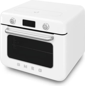 Мини фурна с комбинирана пара Smeg COF01WHEU, 1800 W, 10 функции, LCD дисплей, 40-230C, Бяла