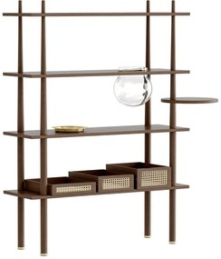 Кафява модулна система от рафтове от дъб 110x148 cm Stories - UMAGE