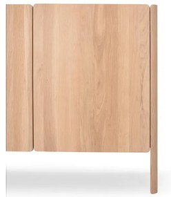 Скрин от масивен дъб в естествен цвят 220x85x42 cm Dvor – Gazzda