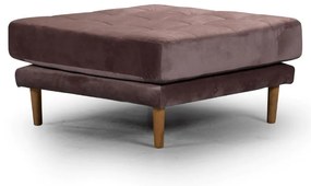 Табуретка Midcentury в ръждиво розово кадифе, 80/80/37 см