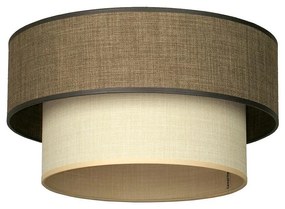 Плафон АЛБА МЕТРО, ø400, патина, абажури Сами Кафяв + Екрю, 1xE27