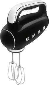 Ръчен миксер SMEG 50's Style HMF01BLEU, 250W, 9 скорости, Турбо, Скрит LED дисплей, Таймер, Аксесоари, Черен