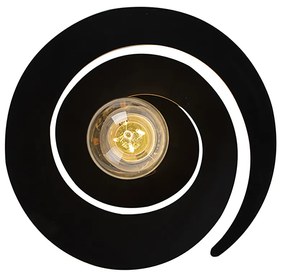 Интелигентна таванна лампа със спирална абажура черна с WiFi A60 - Scroll