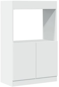855097 vidaXL Висок шкаф, бял, 63x33x100 см, инженерно дърво