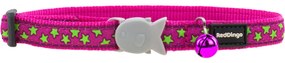 Кучешки Нашийник Red Dingo STYLE STARS LIME ON HOT PINK 31-47 cm