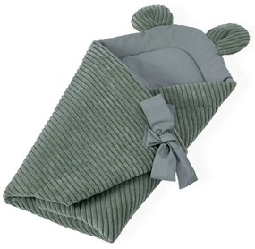 Зелено бебешко одеяло от рипсено кадифе 35x65 cm – Meowbaby