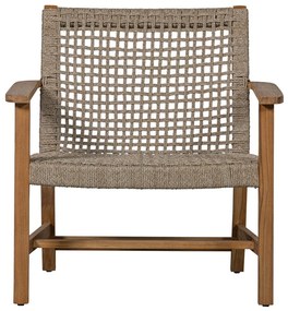 Бежово-естествено градинско кресло от масивно дърво Copper – Exotan