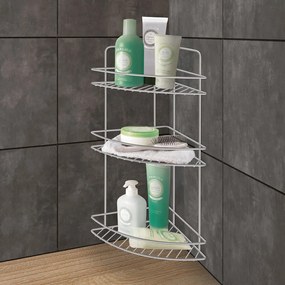 Стоманен рафт за баня в блестящо сребрист цвят Luxy – Metaltex