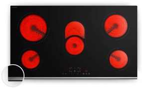 Klarstein Verosteel стъклокерамичен котлон | Минималистичен, мощен | 5 зони за готвене | 8400 W | 90 cm