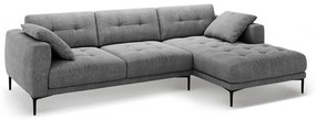 Сив ъглов диван (десен ъгъл) Bemy – Micadoni