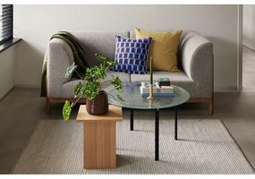 Черна кръгла масичка за кафе със стъклен плот ø 80 cm Orbit – Hübsch