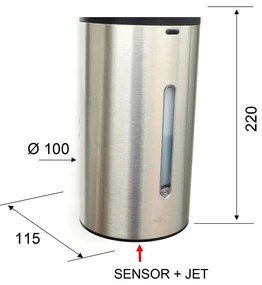 Матово сребрист автоматичен диспенсер за сапун от неръждаема стомана 650 ml – Sapho