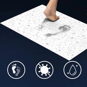 Светлосив килим за баня 50x120 cm Splash – douceur d'intérieur