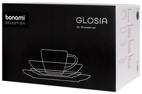 Тъмносин комплект за хранене от каменна керамика 24 бр. Glosia - Bonami Selection