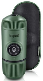 Преносима еспресо машина Wacaco Nanopresso Moss Green, 18bar, 80 мл, За мляно кафе, Без необходимост от зареждане и батерии, Калъфче, Зелен