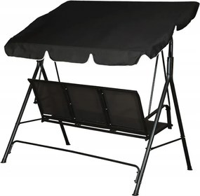 Голяма черна люлка с балдахин