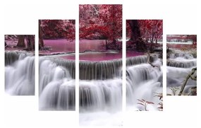 Картина от няколко части Водопад, 92 x 56 cm - Wallity