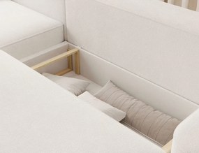 Ъглов диван Luxora-Бял-ляв