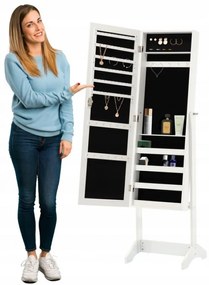 Шкаф за бижута с огледало 41,5 x 36,5 x 147 cm