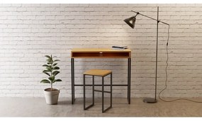 Работна маса с дъбов плот 35x100 cm Frame – Woodman