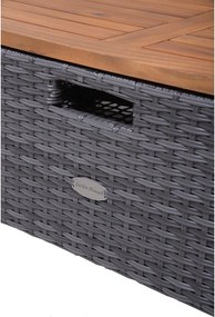 Сив градински диван от изкуствен ратан Bari – Garden Pleasure