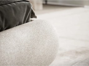 Кремаво двойно легло 180x200 cm тапицирано с място за съхранение с включена подматрачна рамка Maumere – Maison de Rêve