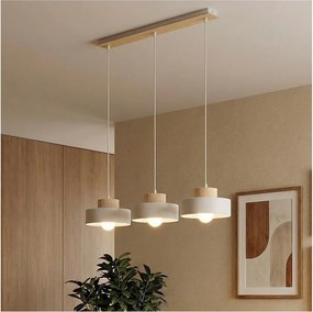 Полилей на кабел KIVI 3xE27/15W/230V бял