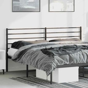 352355 vidaXL Метална табла за глава, черна, 180 см