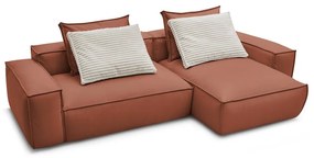 Тъмнокафяв ъглов диван от изкуствена кожа (променлив) Boheme – Bobochic Paris