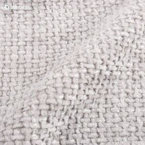 Светлосиво тапицирано двойно легло с място за съхранение и решетка 140x200 cm Bellis - Micadoni Home