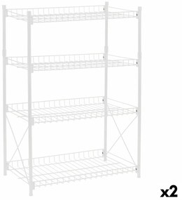 Лавица Confortime Метал Бял 52 x 34 x 86 cm (2 броя)