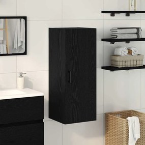 862171 vidaXL Стенен шкаф, черен дъб, 34,5x34x90 см, инженерно дърво