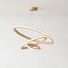 Brilagi - LED полилей на кабел UMEA WOOD LED/45W/230V, Ø 60 см, дърво