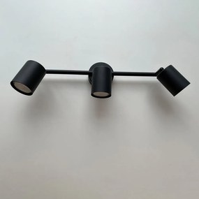 Черен метален LED прожектор 8x42 cm Vano – Fischer &amp; Honsel