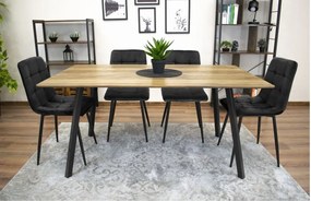 Трапезен стол кадифе Black Luxury