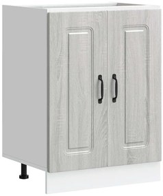 853443 vidaXL Шкаф за мивка, Kalmar, сив сонома, 60x46x81,5см инженерно дърво
