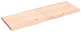 363574 vidaXL Стенен рафт, 120x40x(2-4) см, необработен масивен дъб
