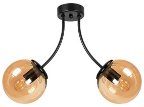 Плафон РИО, черен/мед, 2xE27