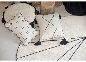 Кремав ръчно изработен памучен кръгъл килим подходящ за пране ø 160 cm Trace Beige – Lorena Canals