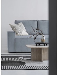 Светлосив разтегателен ъглов диван от рипсено кадифе (ляв ъгъл) Brave Dave – Miuform