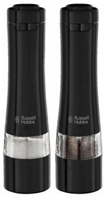 Електрически мелнички за сол и пипер Russell Hobbs Black 28010-56, Керамичен механизъм, LED, Черен
