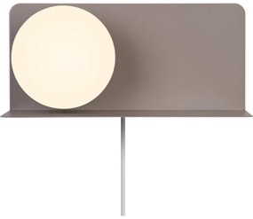 Nordlux - Стенно осветително тяло LILIBETH с рафт 1xE14/25W/230V кафяво