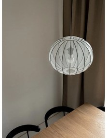 Бяло висящо осветително тяло с текстилен абажур ø 52 cm Mellow – Candellux Lighting