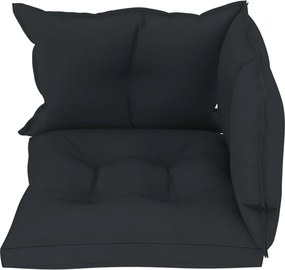 Палетни възглавници за диван Fallon, 3 бр, антрацит, текстил